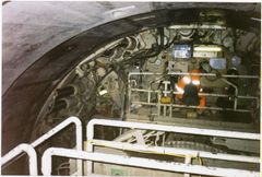 Rear of cutting shield